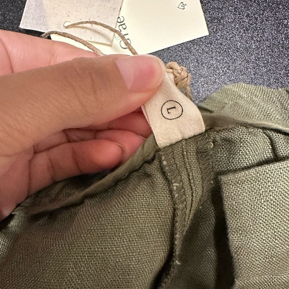 NWT Grae Cove Thalia 100% Linen Button-Fly Palazzo Pants Size Large - Picture 10 of 10